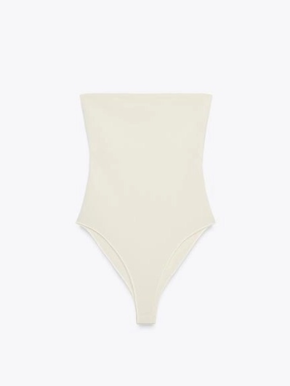 Zara Cream Strapless Bodysuit